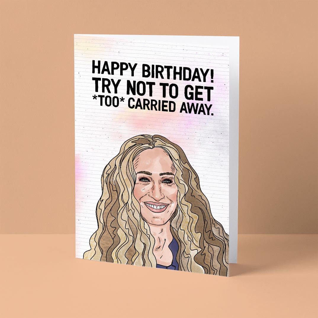 Carried Away Birthday Card