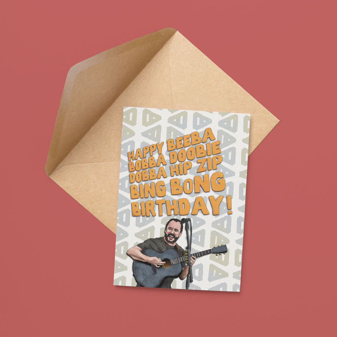 It's the DMB birthday card, again. This time, it's with it's friend the recycled kraft paper envelope.