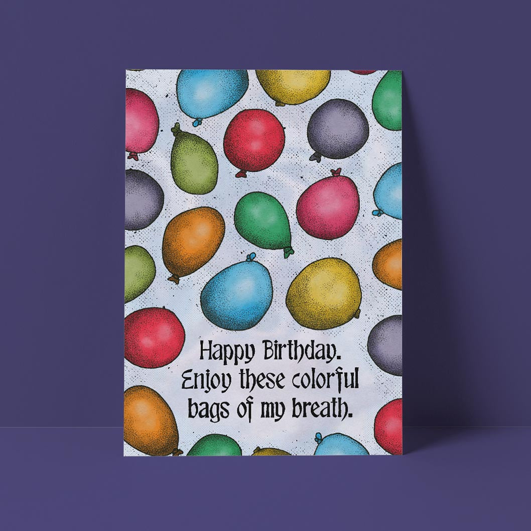 Breath Bags Birthday Card