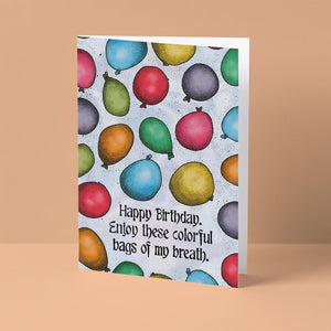 Breath Bags Birthday Card