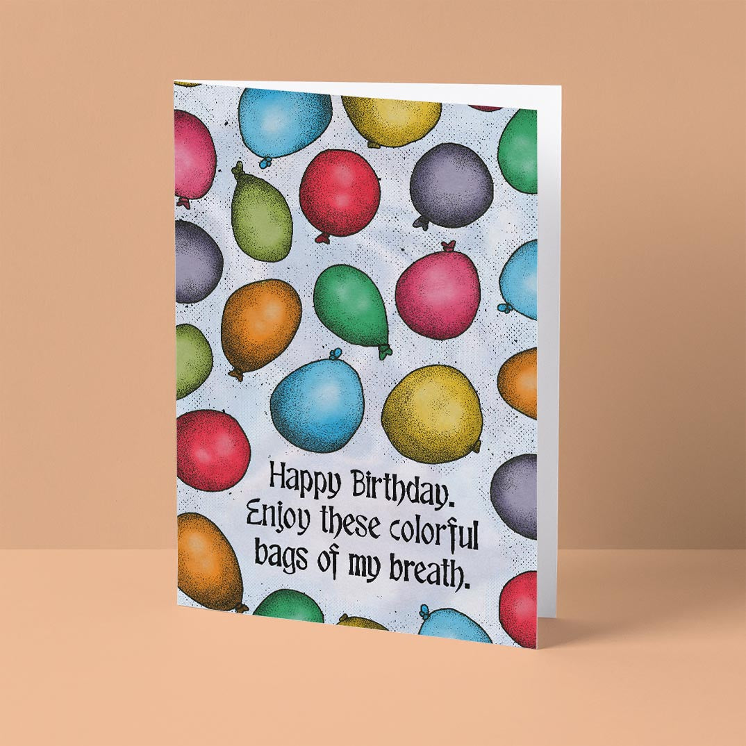 Breath Bags Birthday Card