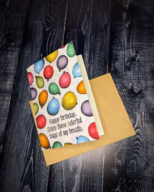 Breath Bags Birthday Card