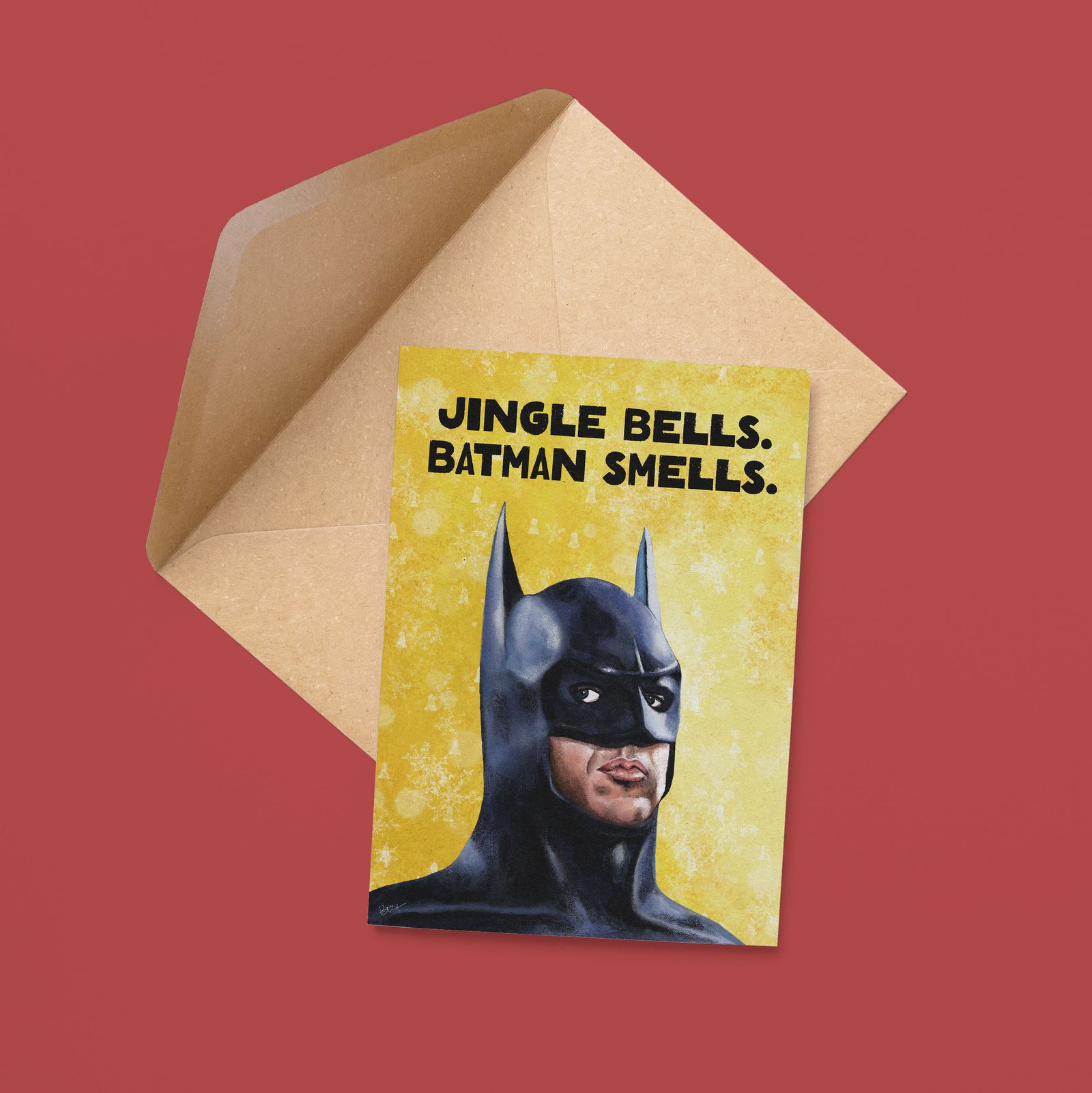 Caped Crusader Christmas Card