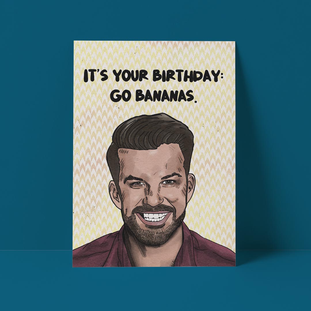 Bananas Birthday Card
