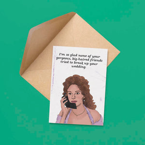 Big-Haired Wedding Card