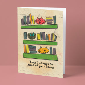 Cats on Shelves Card