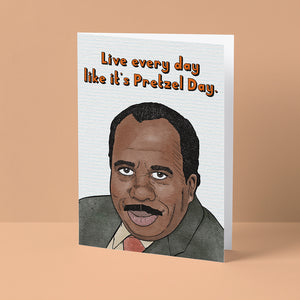 Pretzel Day Card