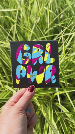 Colorful Girl Power Sticker car stickers decals