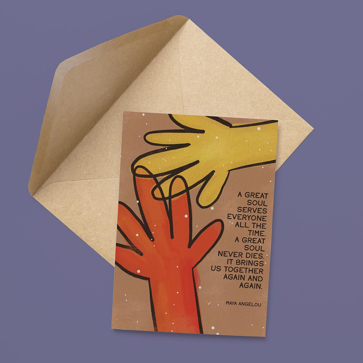 Maya Angelou Canvas Sympathy Card