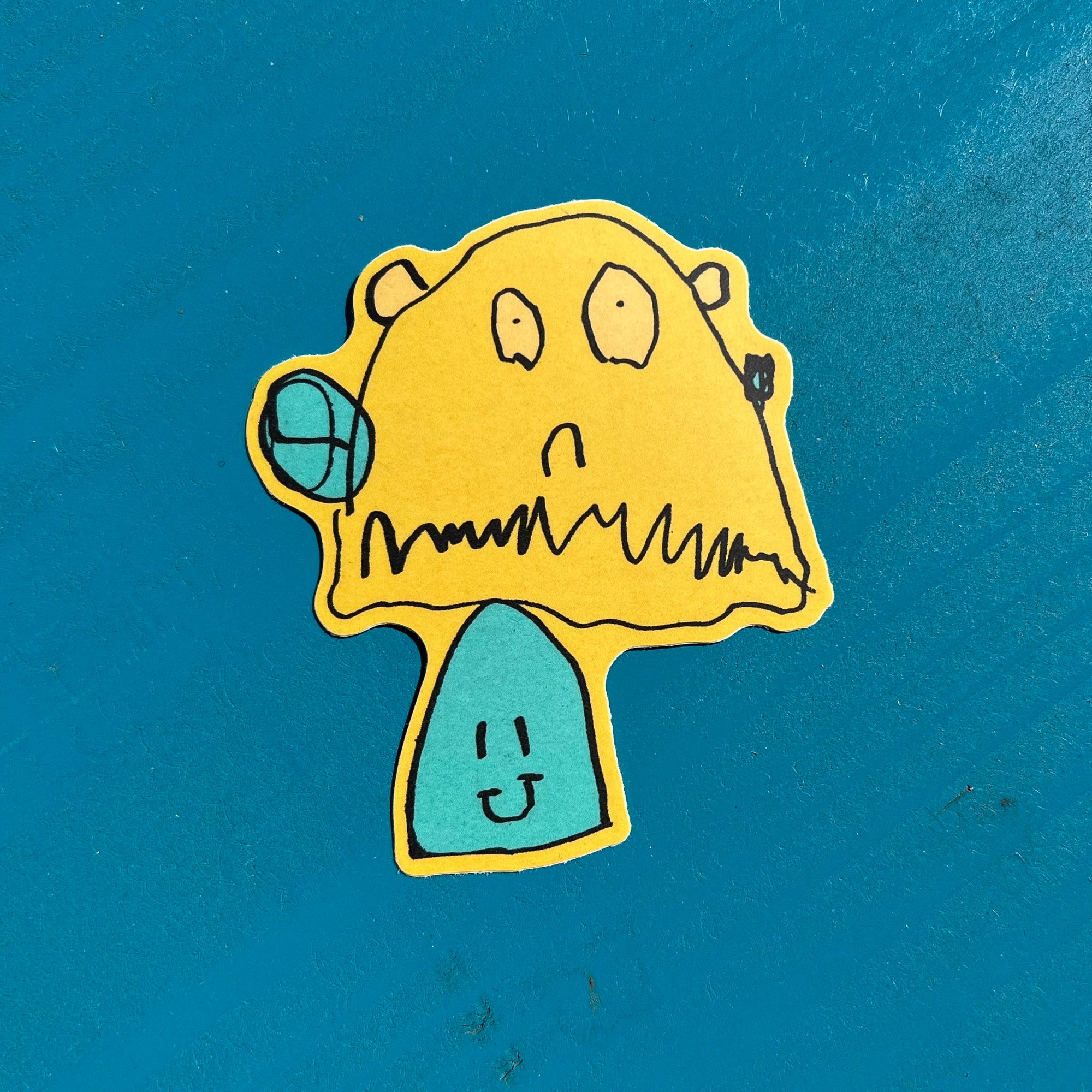 Yellow Monster Sticker