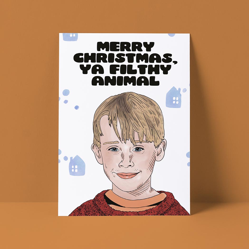 Filthy Animal Christmas Card