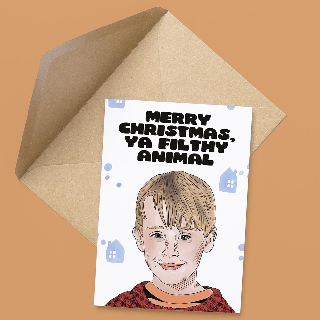 Filthy Animal Christmas Card