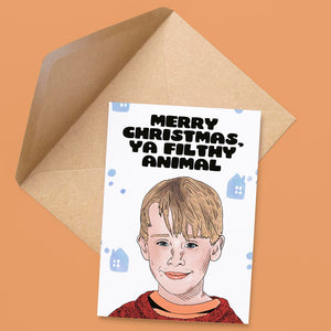 Filthy Animal Christmas Card
