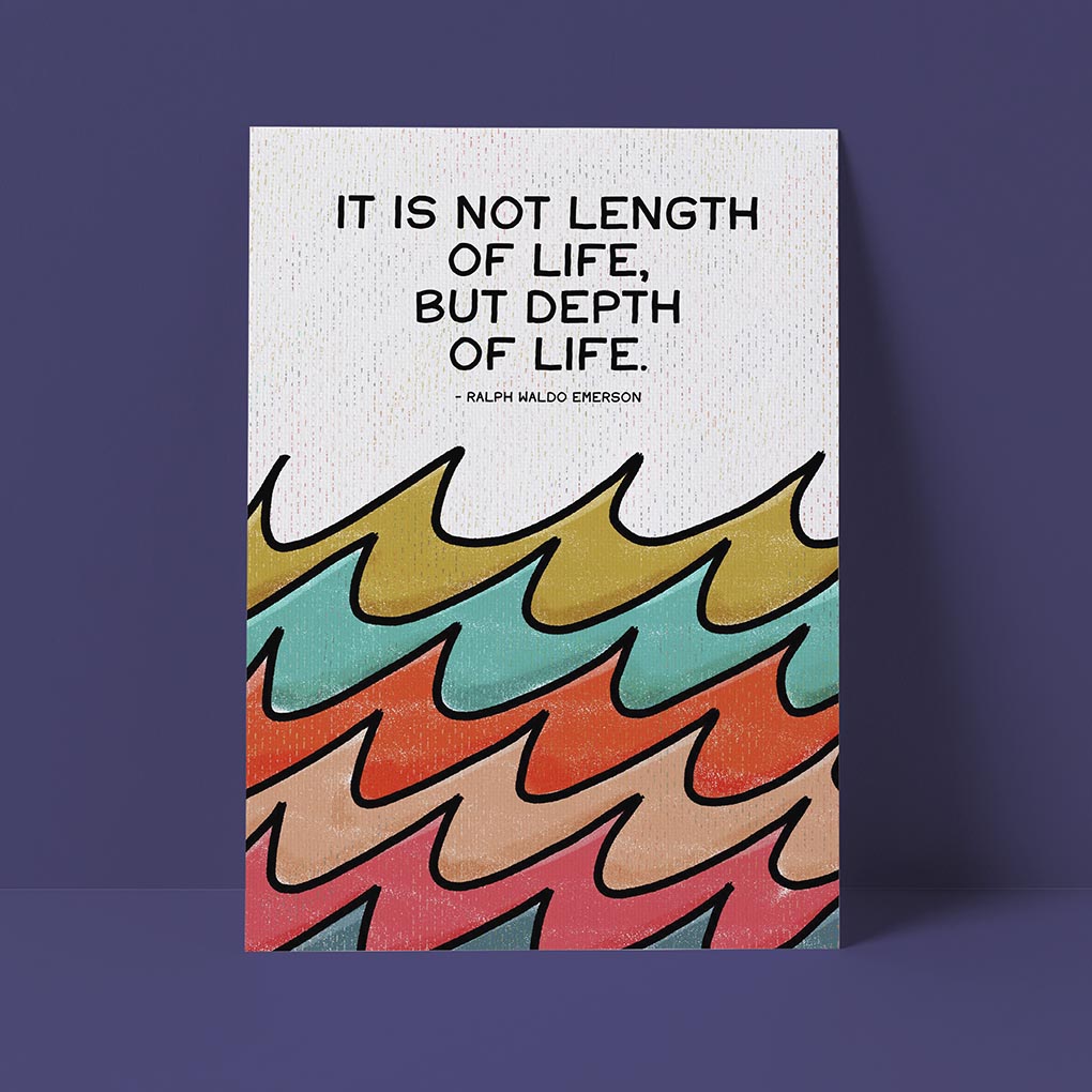 Ralph Waldo Emerson Canvas Sympathy Card