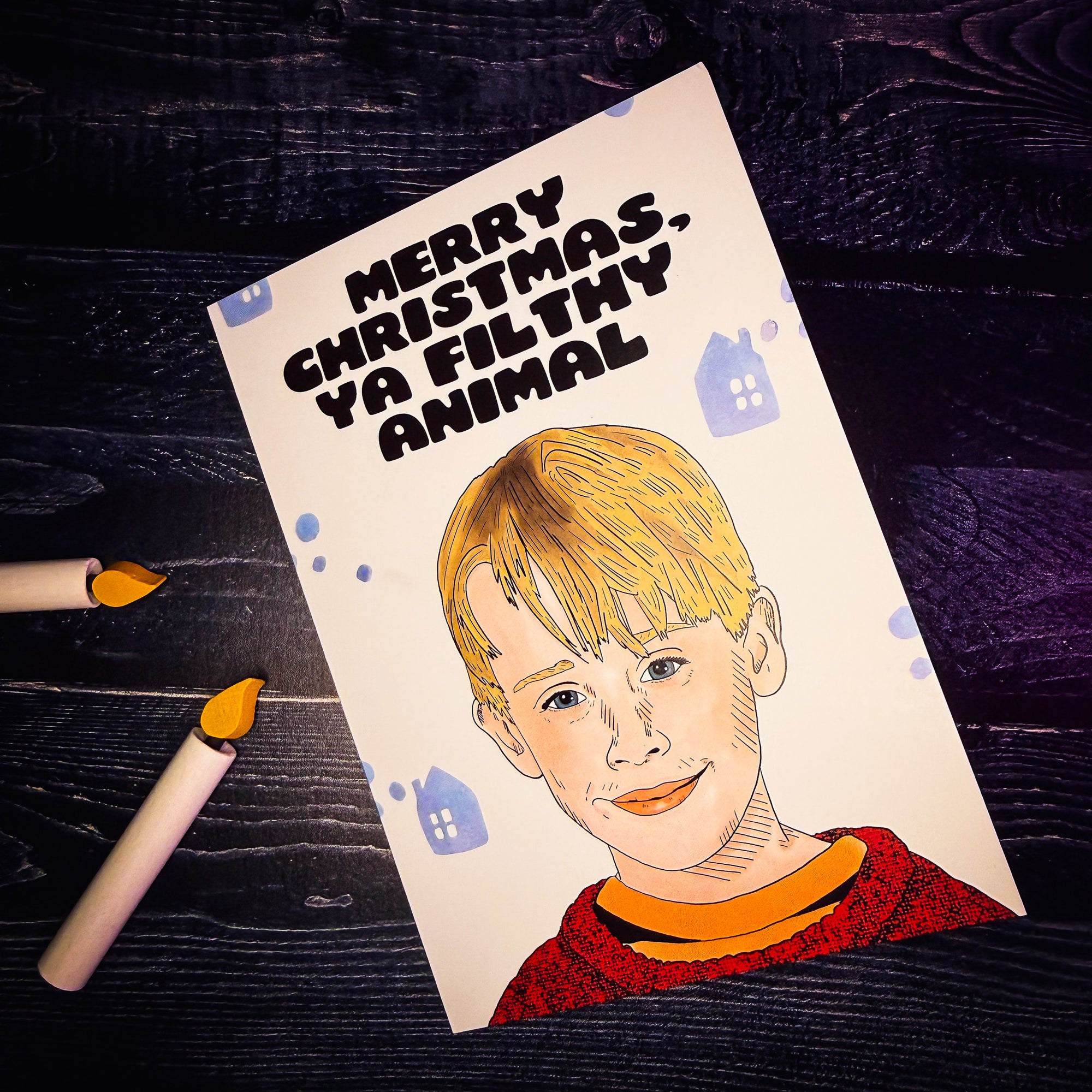 Filthy Animal Christmas Card