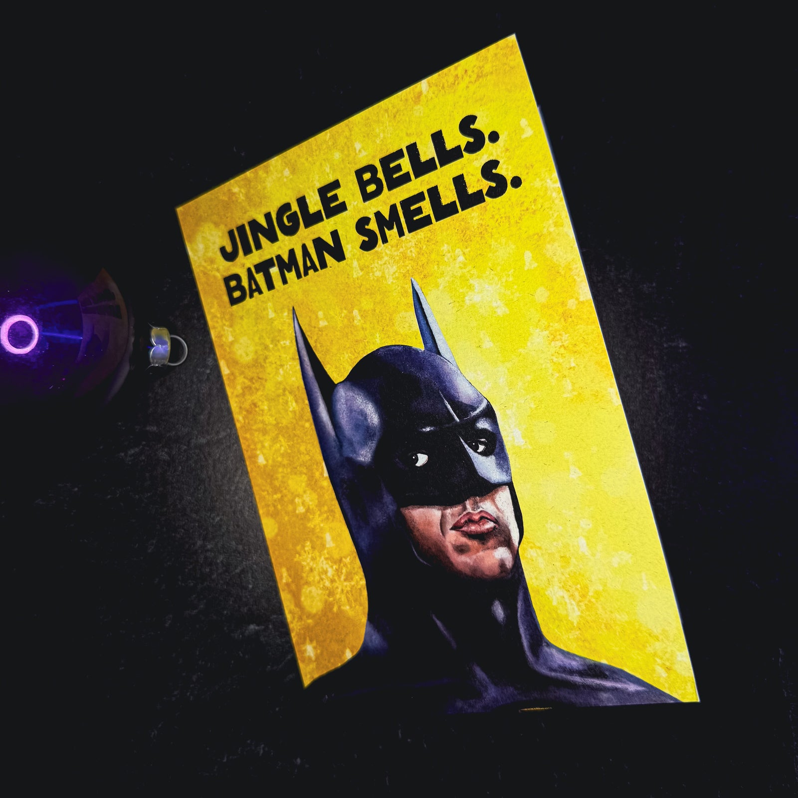 Caped Crusader Christmas Card