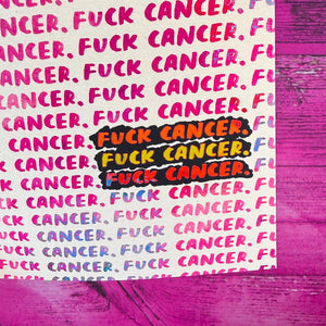 Colorful F*ck Cancer Card