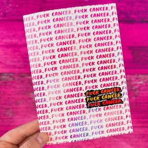 Colorful F*ck Cancer Card