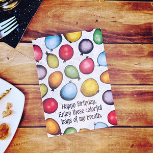 Breath Bags Birthday Card