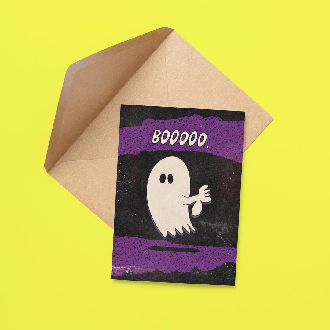 Disapproving Ghost Halloween Card