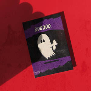 Disapproving Ghost Halloween Card