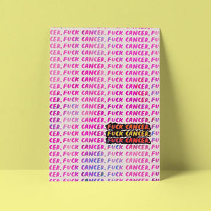 Colorful F*ck Cancer Card
