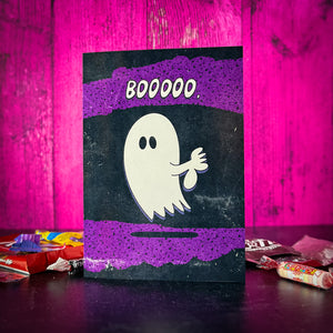 Disapproving Ghost Halloween Card
