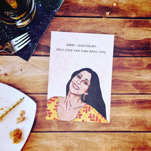 Turn Back Time Birthday Card