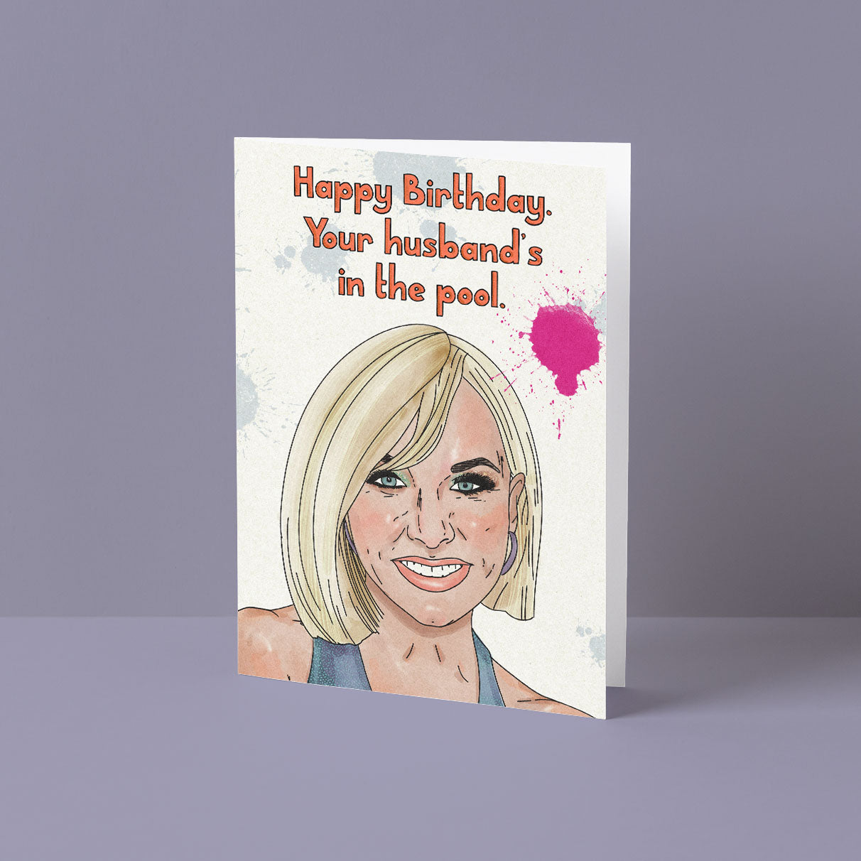 Pool Husband Birthday Card