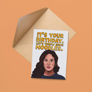 Throw Some Noodles Birthday Card
