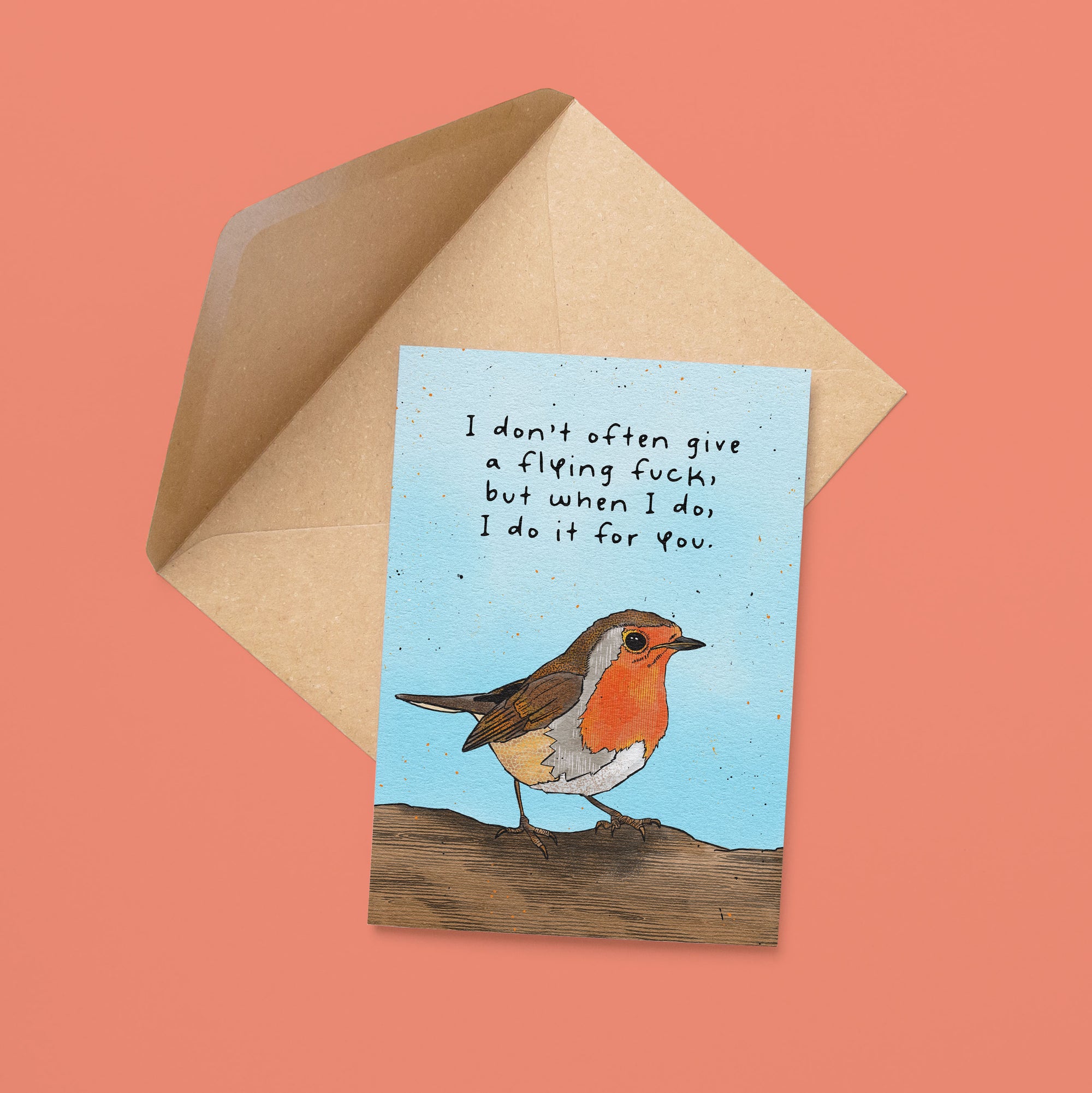 Flying Fucks Bird Card