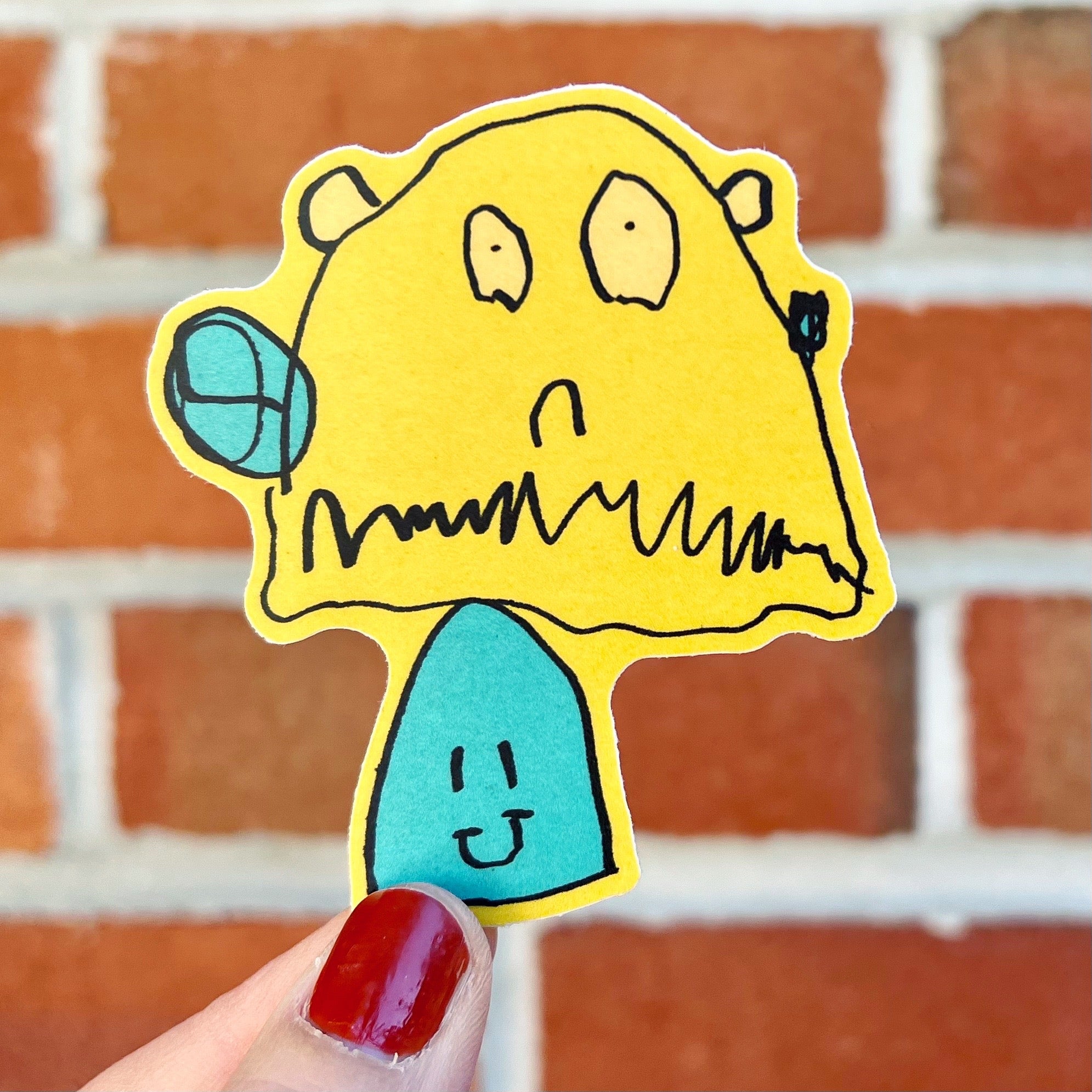 Yellow Monster Sticker