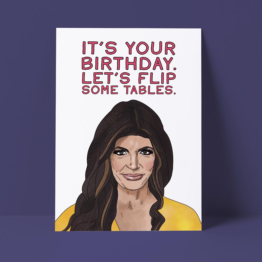 Flip Some Tables Birthday Card