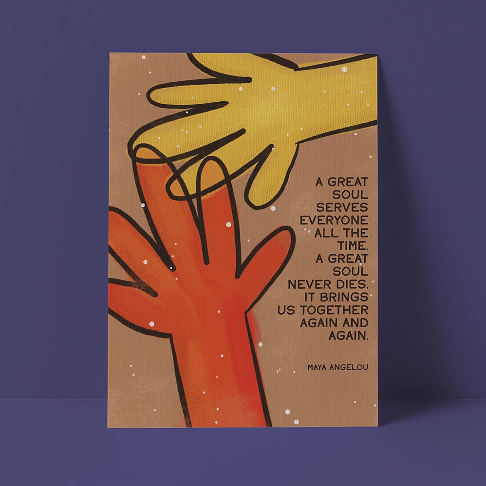 Maya Angelou Canvas Sympathy Card